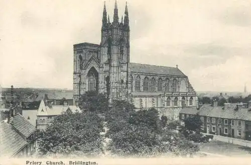 British buildings & architecture, churches & cathedrals postcard Bridlington priory