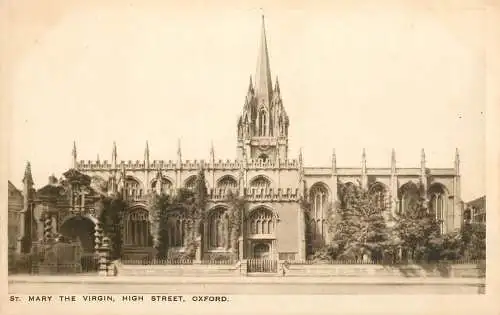 British buildings & architecture, churches & cathedrals postcard Oxford St. Mary the virgin