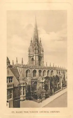British buildings & architecture, churches & cathedrals postcard Oxford St. Mary the virgin