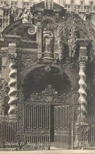 British buildings & architecture, churches & cathedrals postcard Oxford St. Mary the virgin