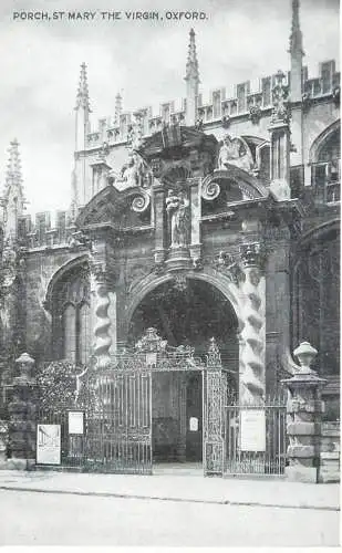 British buildings & architecture, churches & cathedrals postcard Oxford St. Mary the virgin
