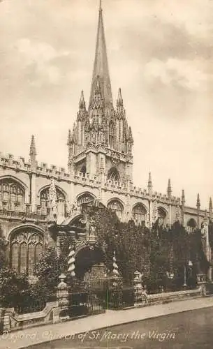 British buildings & architecture, churches & cathedrals postcard Oxford St. Mary the virgin