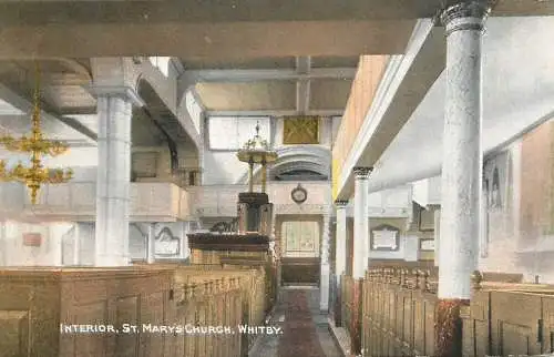British buildings & architecture, churches & cathedrals postcard Whitby St. Mary