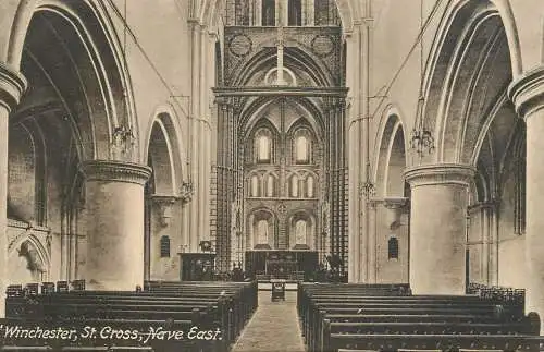 British buildings & architecture, churches & cathedrals postcard Winchester St. Cross