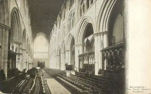 British buildings & architecture, churches & cathedrals postcard Bridlington