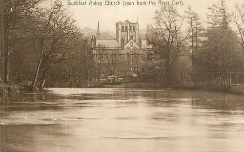 British buildings & architecture, churches & cathedrals postcard Buckfast abbey