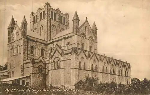 British buildings & architecture, churches & cathedrals postcard Buckfast abbey