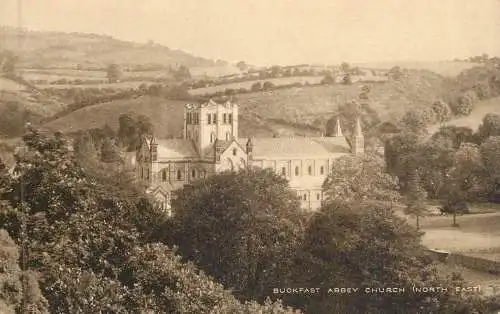 British buildings & architecture, churches & cathedrals postcard Buckfast abbey