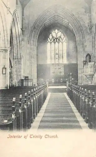 British buildings & architecture, churches & cathedrals postcard Trinity church