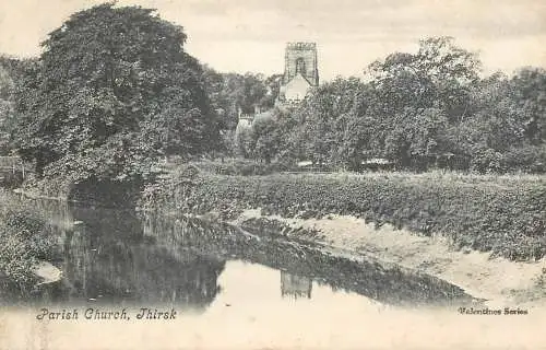 British buildings & architecture, churches & cathedrals postcard Thirsk parish