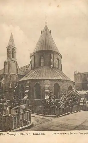 British buildings & architecture, churches & cathedrals postcard London Temple