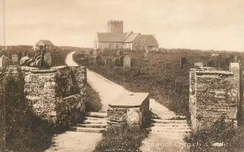 British buildings & architecture, churches & cathedrals postcard Tintangel