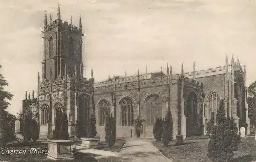 British buildings & architecture, churches & cathedrals postcard Tiverton