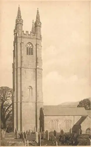 British buildings & architecture, churches & cathedrals postcard Widecombe