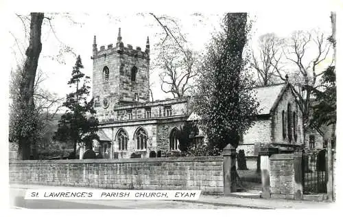 British buildings & architecture, churches & cathedrals photo postcard Eyam St. Lawrence parish
