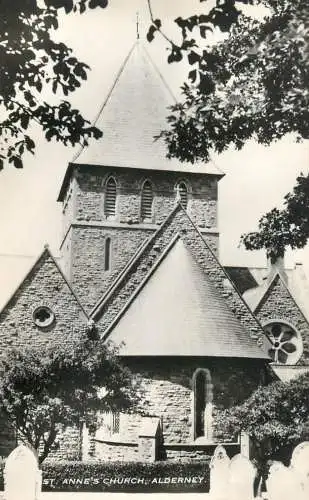 British buildings & architecture, churches & cathedrals photo postcard Alderney St. Anne church