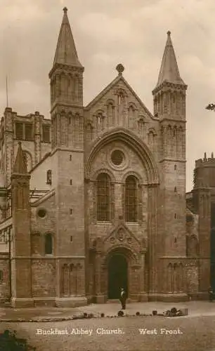 British buildings & architecture, churches & cathedrals photo postcard Buckfast abbey