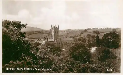 British buildings & architecture, churches & cathedrals photo postcard Buckfast abbey