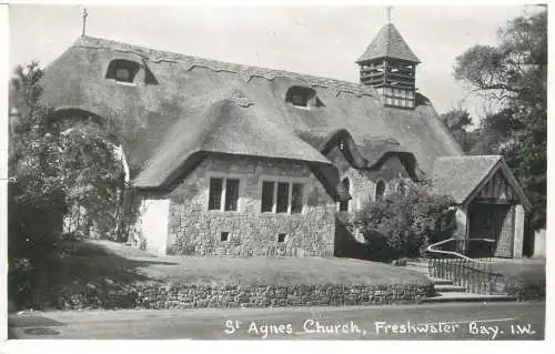 British buildings & architecture, churches & cathedrals photo postcard St. Agnes Freshwater