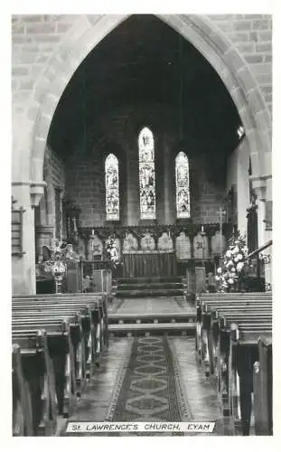 British buildings & architecture, churches & cathedrals photo postcard Eyam St. Lawrence