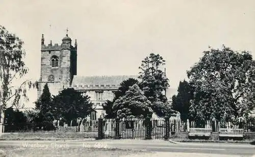 British buildings & architecture, churches & cathedrals photo postcard Wrenbury church