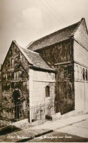 British buildings & architecture, churches & cathedrals photo postcard Bradford on Avon saxon