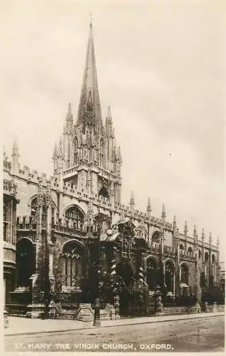 British buildings & architecture, churches & cathedrals photo postcard Oxford St. Mary