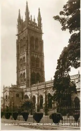 British buildings & architecture, churches & cathedrals photo postcard Taunton St. Mary