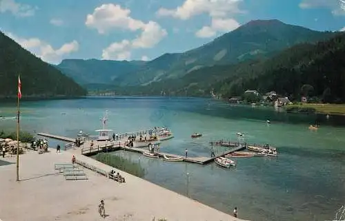 Austria Mariazell Eralufsee Gemeindealpe mit Terzerhaus und Lift Bergstation