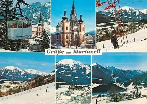 Austria Grusse aus Mariazell several winter views