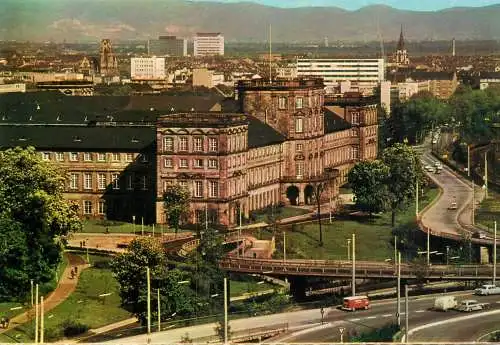 Germany Mannheim Schloss and cityscape