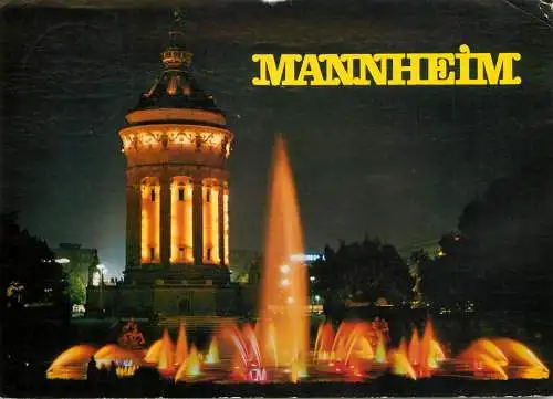 Germany Mannheim Wasserturm night view