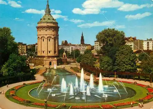 Germany Mannheim Fontane am Wasserturm