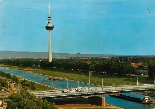 Germany Mannehrim Fernsehturm mit Drehrestaurant 1975 photo
