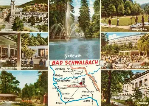 Germany Gruss aus Bad Schwalbach multi view & area map