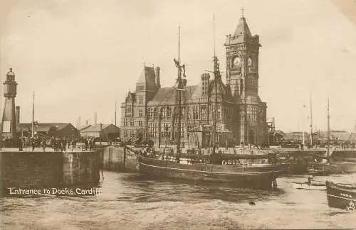 United Kingdom Wales Cardiff dock entrance