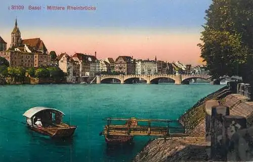 Switzerland Basel Mittiere Rheinbrucke
