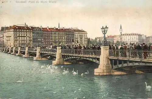 Switzerland Genève pont du Mont Blanc
