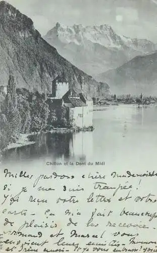 Switzerland Chillon et la Dent du Midi