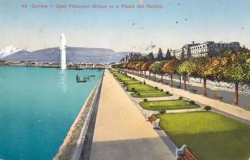 Switzerland Genève Quai president Wilson
