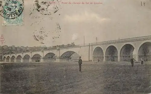 France Rhône Lyon pont de chemin de fer Geneve
