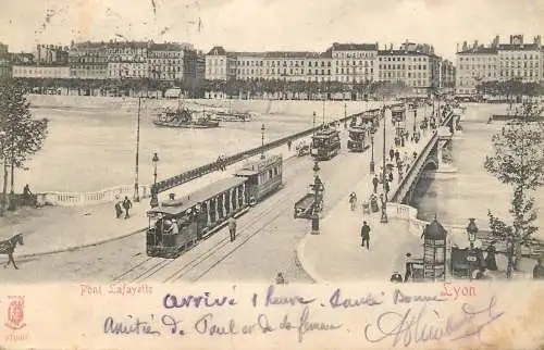 France Rhône Lyon pont Lafayette tram