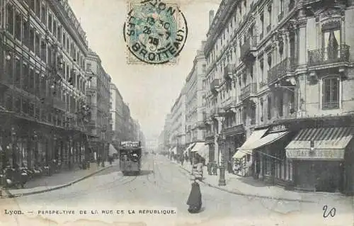France Rhône Lyon rue de la Republique