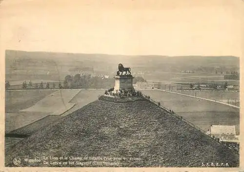 Belgium Waterloo lion statue