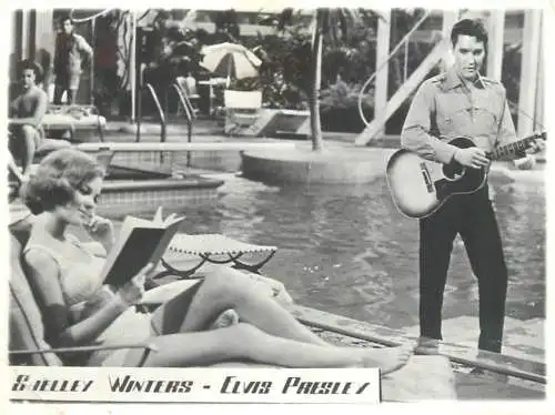 Shelley Winters and Elvis Presley 9 x 12 cm souvenir photo