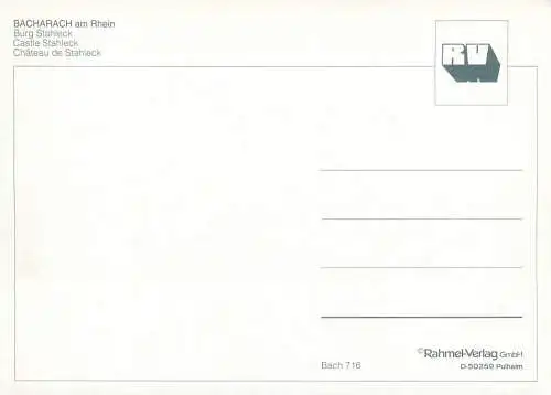 Germany Bacharach am Rhein Burg Stahleck