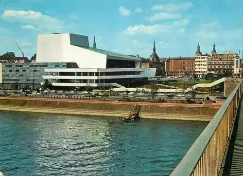 Germany Bonn am Rhein Rheinansicht mit Theater