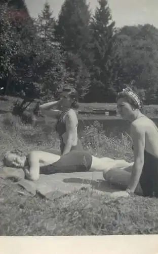 Romania instant photo postcard women sunbathing