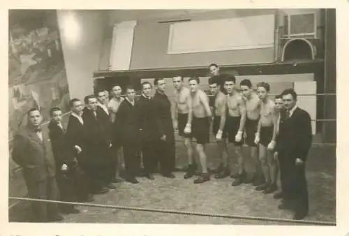 Anonymous persons group of men boxers