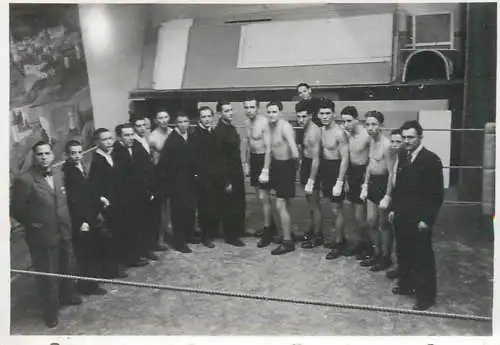 Anonymous persons group of men boxing